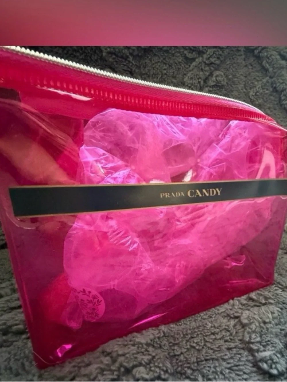 Prada Candy - Hot Pink Cosmetic Bags Set of 2